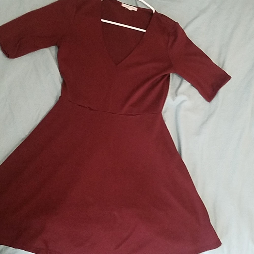 Copper key burgundy dress